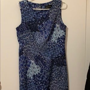 Blue paisley print dress